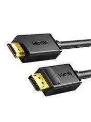 Черный кабель UGREEN DP101 (10202) DP Male to HDMI Male Cable. Длина 2 м. Цвет: черный