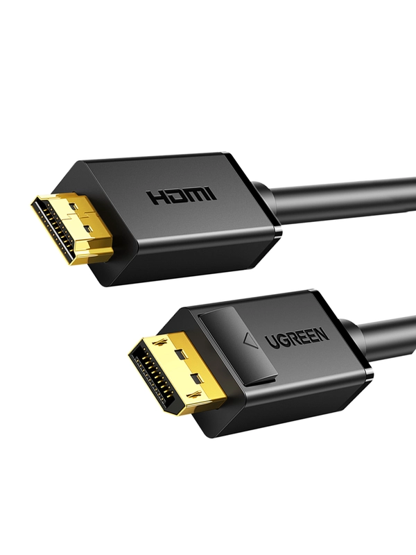 Кабель UGREEN DP101 (10202) DP Male to HDMI Male Cable. Длина 2 м. Цвет: черный