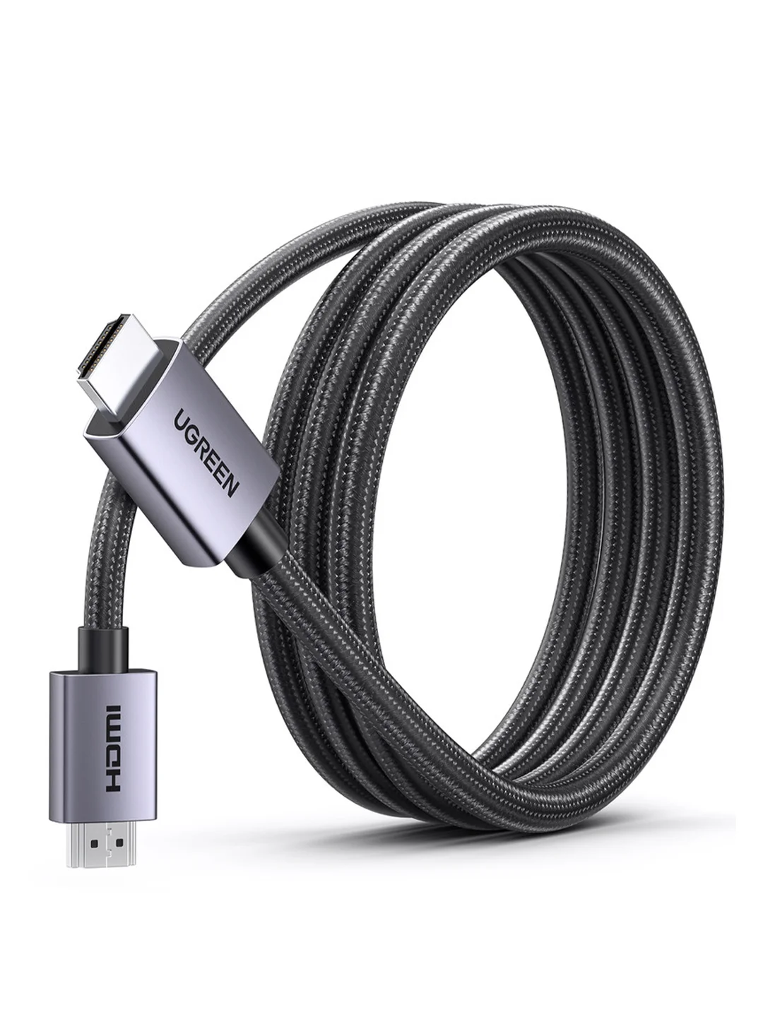 Серый кабель UGREEN HD153 (25297) HDMI 4K@60Hz Cable. Длина: 1м. Цвет: серый