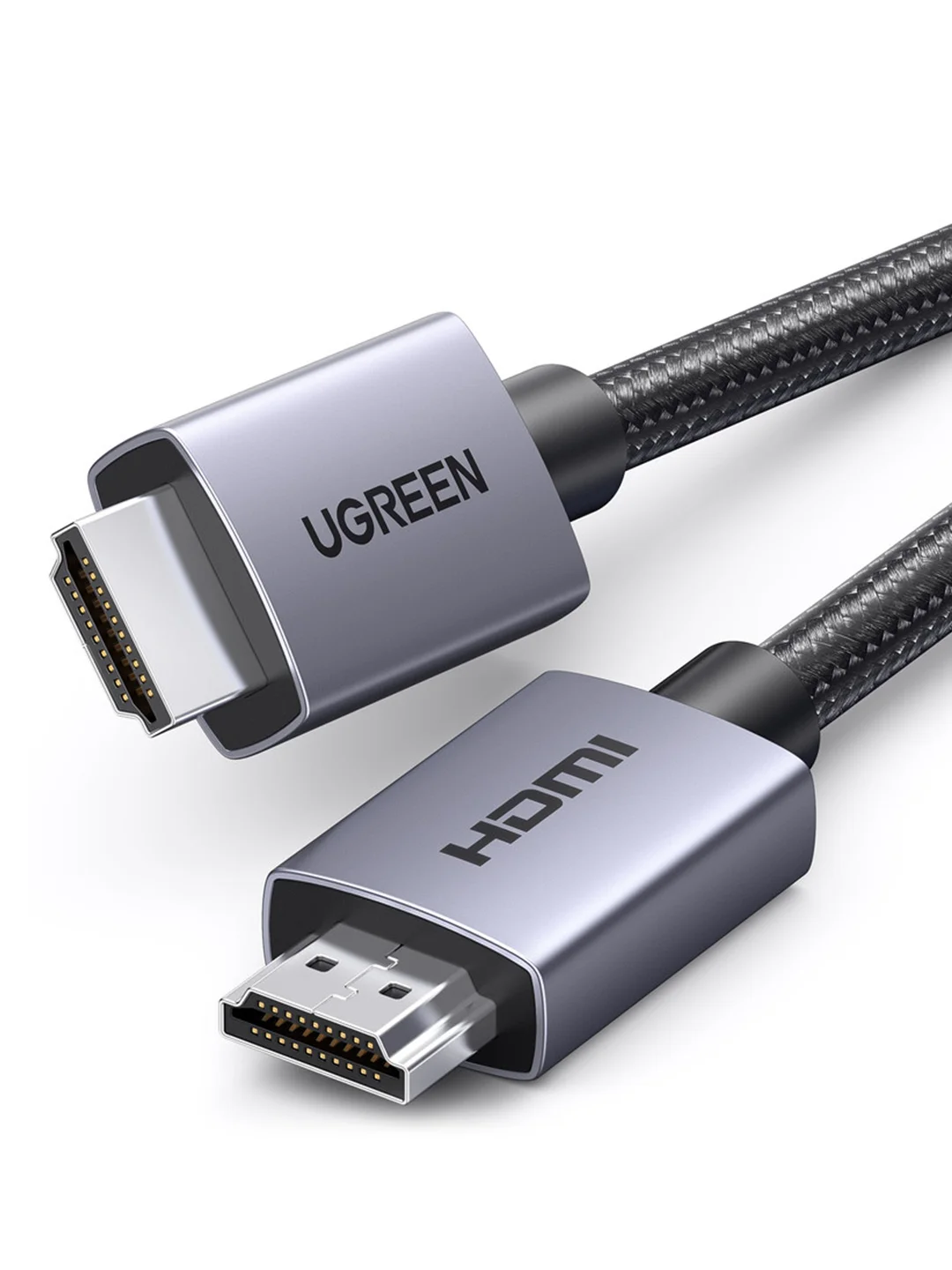 Серый кабель UGREEN HD153 (25297) HDMI 4K@60Hz Cable. Длина: 1м. Цвет: серый