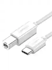 Белый кабель UGREEN US241 (40560) USB-C 2.0 To USB-B 2.0 Print Cable