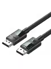 Черный кабель UGREEN DP114 (80390) DP 1.4 Male to Male Plastic Case Braided Cable. Длина: 1 м.