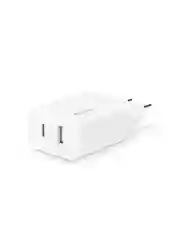 Белый сетевое зарядное устройство TTEC SmartCharger Duo USB-C+USB-A Travel Charger 2.4A.