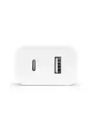 Белый сетевое зарядное устройство TTEC SmartCharger Duo USB-C+USB-A Travel Charger 2.4A.