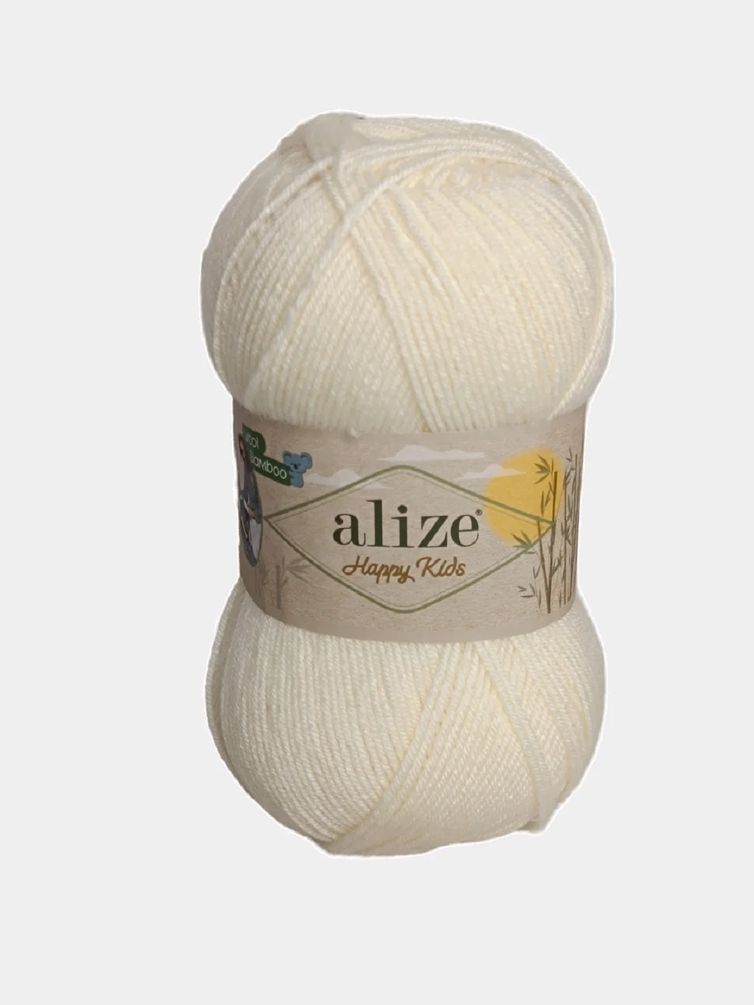 Молочный пряжа Alize Happy Kids 10% бамбук, 65% акрил, 25% шерсть, 100гр 310м 1 шт