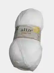 Белый пряжа Alize Happy Kids 10% бамбук, 65% акрил, 25% шерсть, 100гр 310м 1 шт