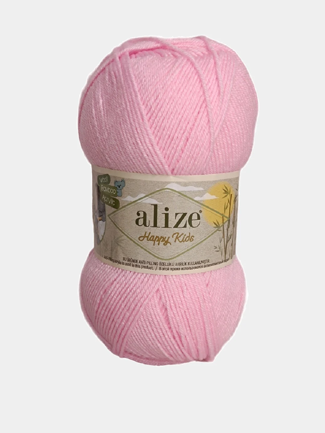 Конфетный пряжа Alize Happy Kids 10% бамбук, 65% акрил, 25% шерсть, 100гр 310м 1 шт