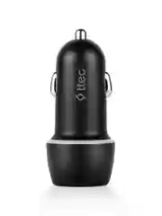Черный автомобильное зарядное устройство TTEC SmartCharger 2.1A с кабелем Micro USB.
