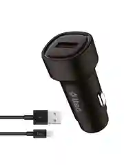 Черный автомобильное зарядное устройство TTEC SmartCharger 2.4A Car Charger с кабелем Lightning.