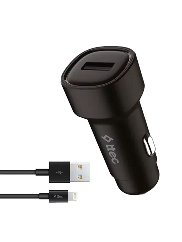Автомобильное зарядное устройство TTEC SmartCharger 2.4A Car Charger с кабелем Lightning.