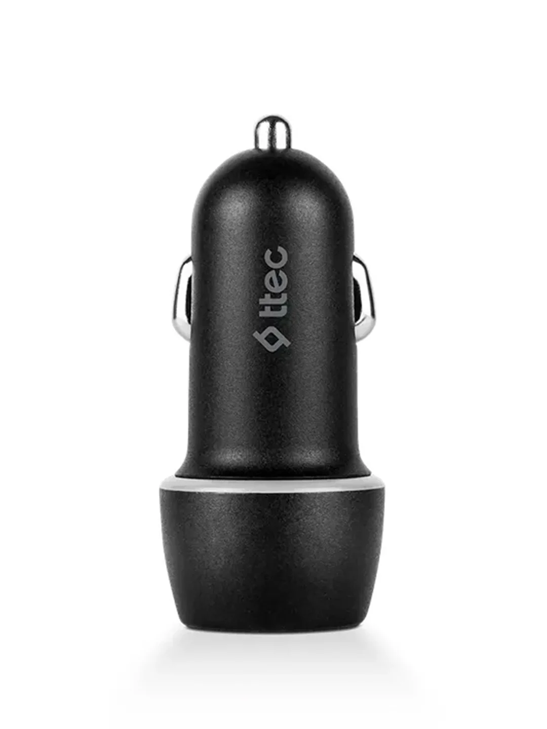 Черный автомобильное зарядное устройство TTEC SmartCharger 2.4A Car Charger с кабелем Lightning.