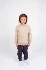 Бежевый толстовка хлопковая, с начесом, для мальчика 3-6 лет, рост 98-116
