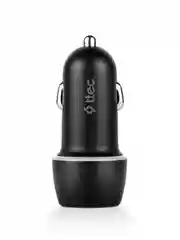 Черный автомобильное зарядное устройство TTEC SmartCharger 2.4A Car Charger с кабелем USB-C.