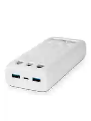 Белый внешний аккумулятор TTEC PowerSlim Trio LCD 20000mAh PD 22,5W Powerbank with Trio Cable.