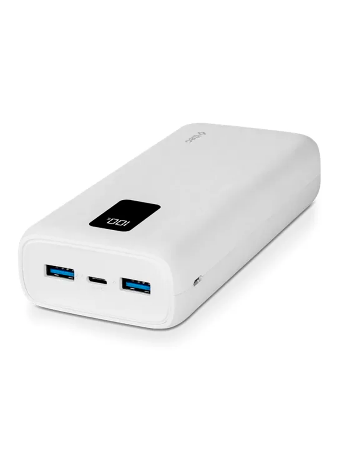 Белый внешний аккумулятор TTEC PowerSlim Trio LCD 20000mAh PD 22,5W Powerbank with Trio Cable.