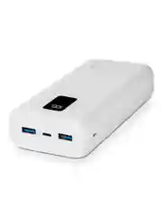 Белый внешний аккумулятор TTEC PowerSlim Trio LCD 20000mAh PD 22,5W Powerbank with Trio Cable.