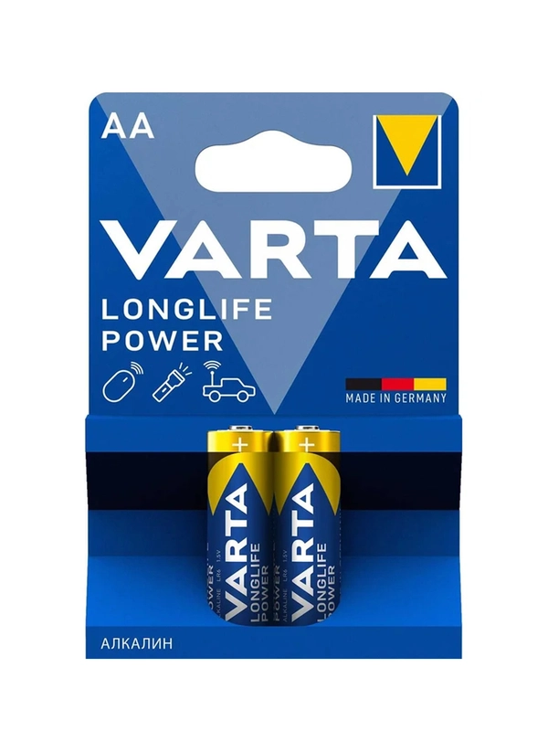 Батарейка Varta LONGLIFE POWER (HIGH ENERGY) LR6 AA BL2 Alkaline 1.5V (4906)