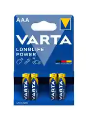 Синий батарейка Varta LONGLIFE POWER (HIGH ENERGY) LR03 AAA BL4 Alkaline 1.5V (4903)