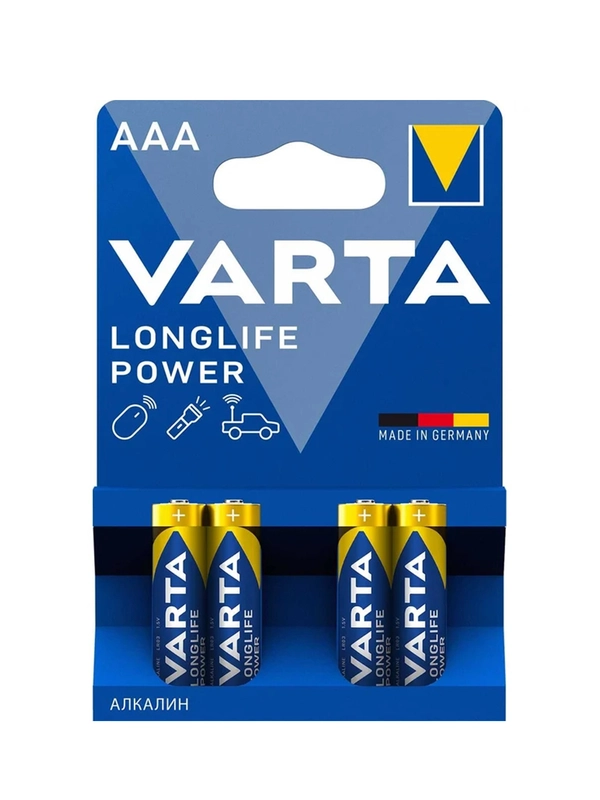 Батарейка Varta LONGLIFE POWER (HIGH ENERGY) LR03 AAA BL4 Alkaline 1.5V (4903)