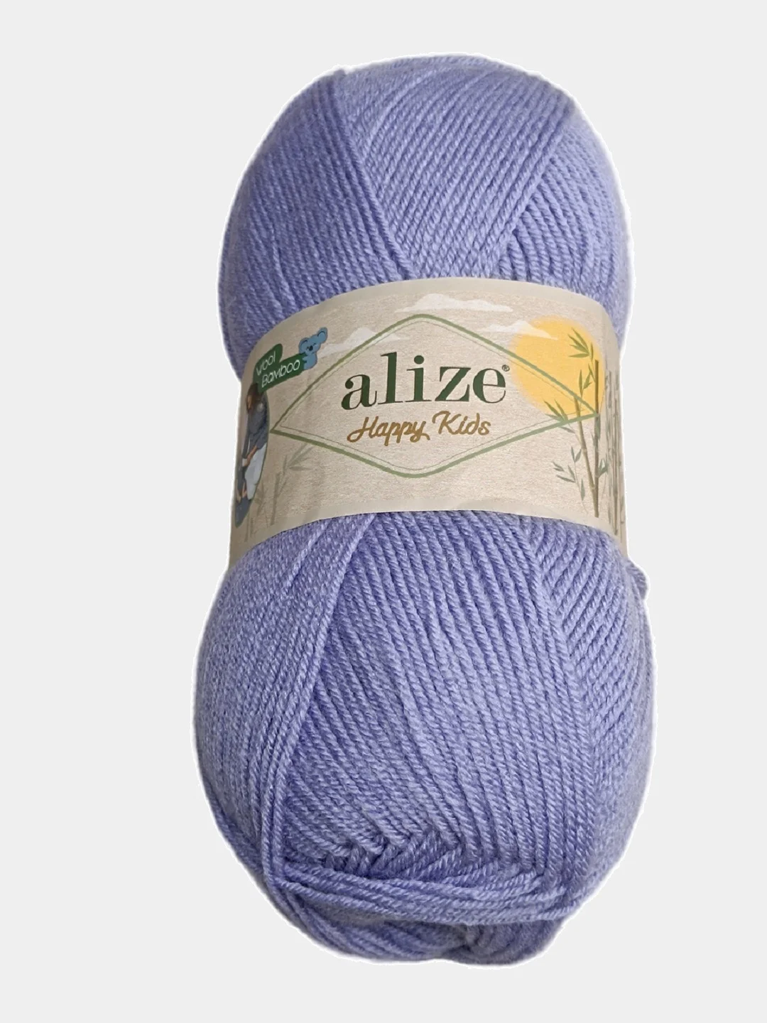 Сиреневый пряжа Alize Happy Kids 10% бамбук, 65% акрил, 25% шерсть, 100гр 310м 1 шт