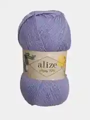 Сиреневый пряжа Alize Happy Kids 10% бамбук, 65% акрил, 25% шерсть, 100гр 310м 1 шт
