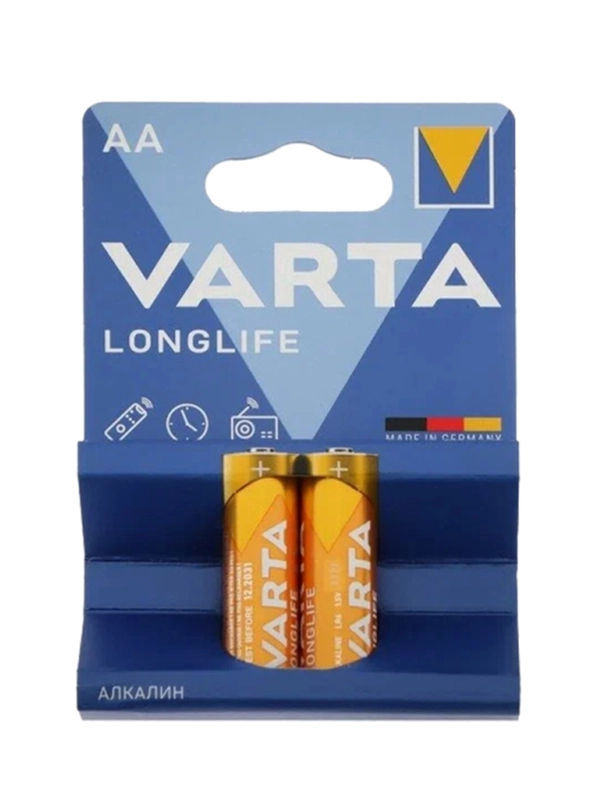 Батарейка Varta LONGLIFE LR6 AA BL2 Alkaline 1.5V (4106)
