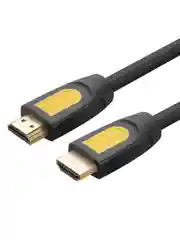 Черный кабель UGREEN HD101 (10115) HDMI Male To Male Round Cable. Длина: 1м. Цвет: черно-желтый
