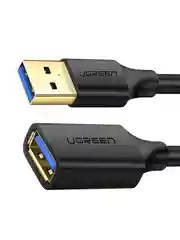 Черный кабель UGREEN US128 (10370) USB-A 3.0 Male to Male Cable. Длина: 1м. Цвет: черный