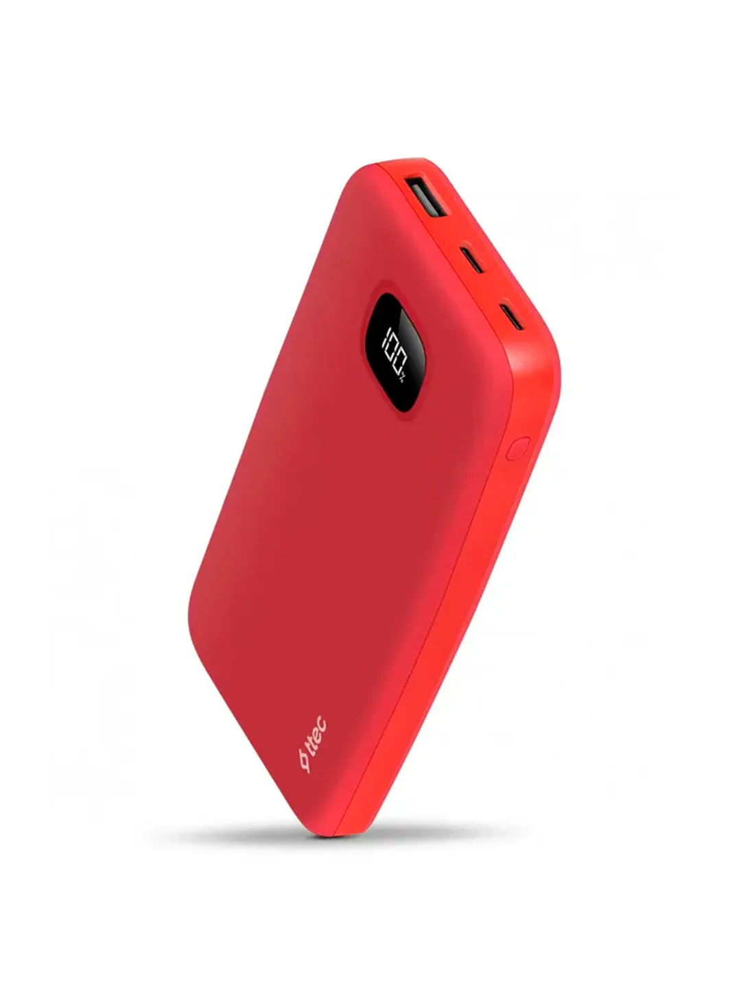Красный внешний аккумулятор TTEC ChargeUp LCD 10.000mAh. Цвет: красный