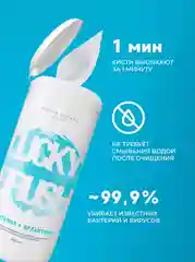 Антибактериальные салфетки LUCKY BRUSH для очищения кистей, 100 штук