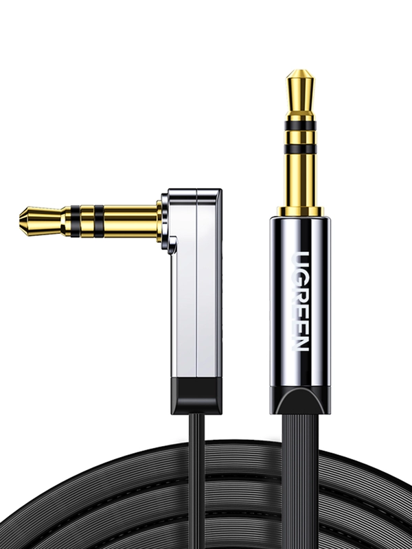 Кабель угловой UGREEN AV119 (10597) 3.5mm Male to 3.5mm Male Straight to angle flat Cable.