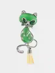 Лайм брошь "Кошка", с опаловым камнем