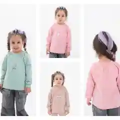 Футболка для девочки с длинным рукавом, рост 98-116 (возраст 3-6 лет)