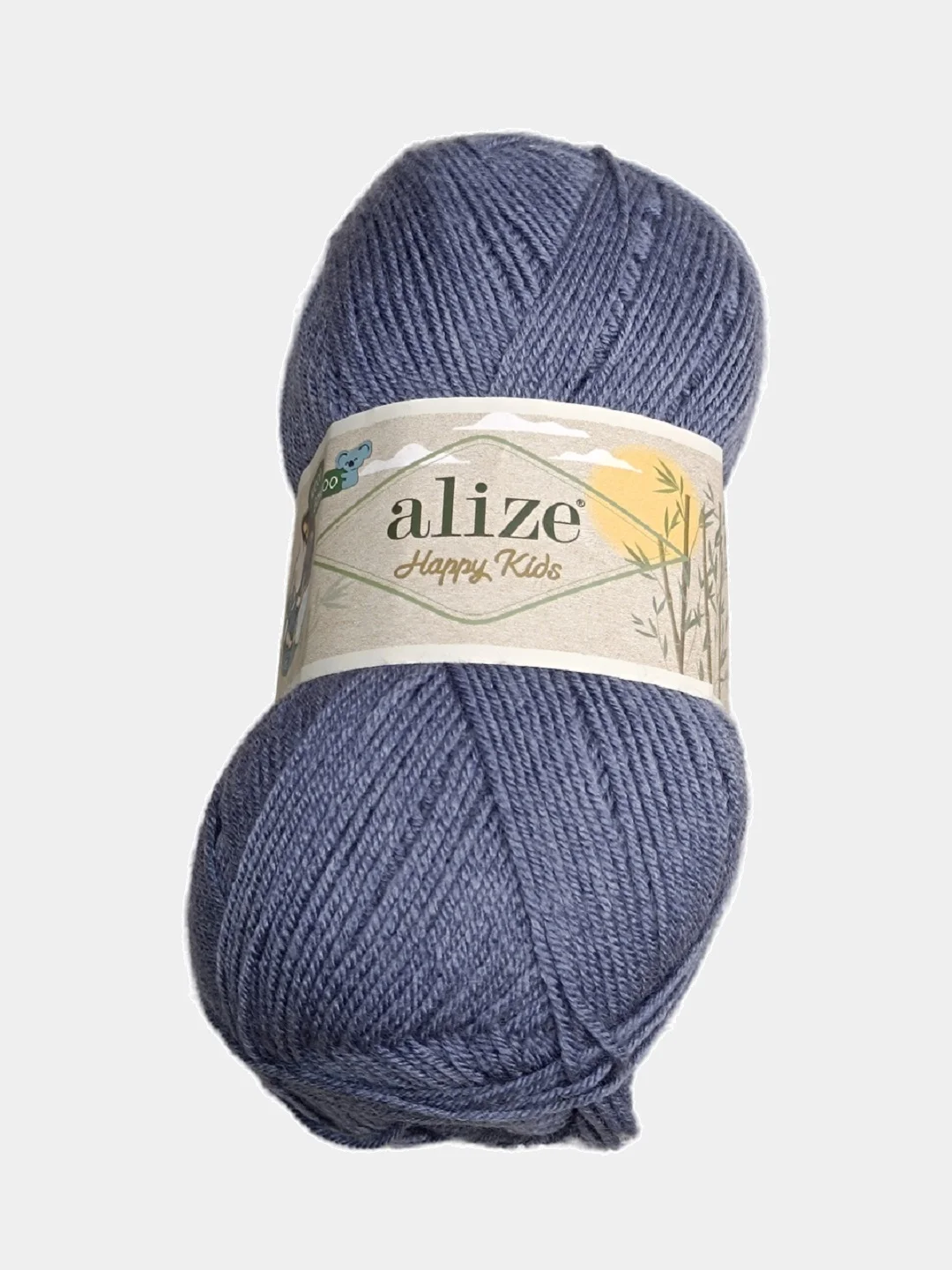 Серый пряжа Alize Happy Kids 10% бамбук, 65% акрил, 25% шерсть, 100гр 310м 1 шт