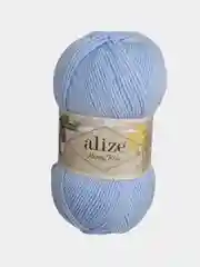 Голубой пряжа Alize Happy Kids 10% бамбук, 65% акрил, 25% шерсть, 100гр 310м 1 шт