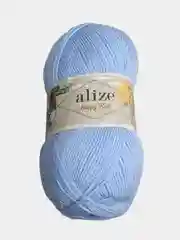 Голубой пряжа Alize Happy Kids 10% бамбук, 65% акрил, 25% шерсть, 100гр 310м 1 шт