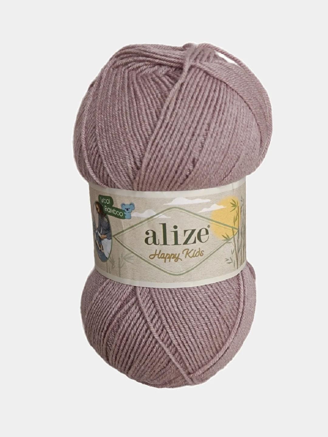 Пудровый пряжа Alize Happy Kids 10% бамбук, 65% акрил, 25% шерсть, 100гр 310м 1 шт