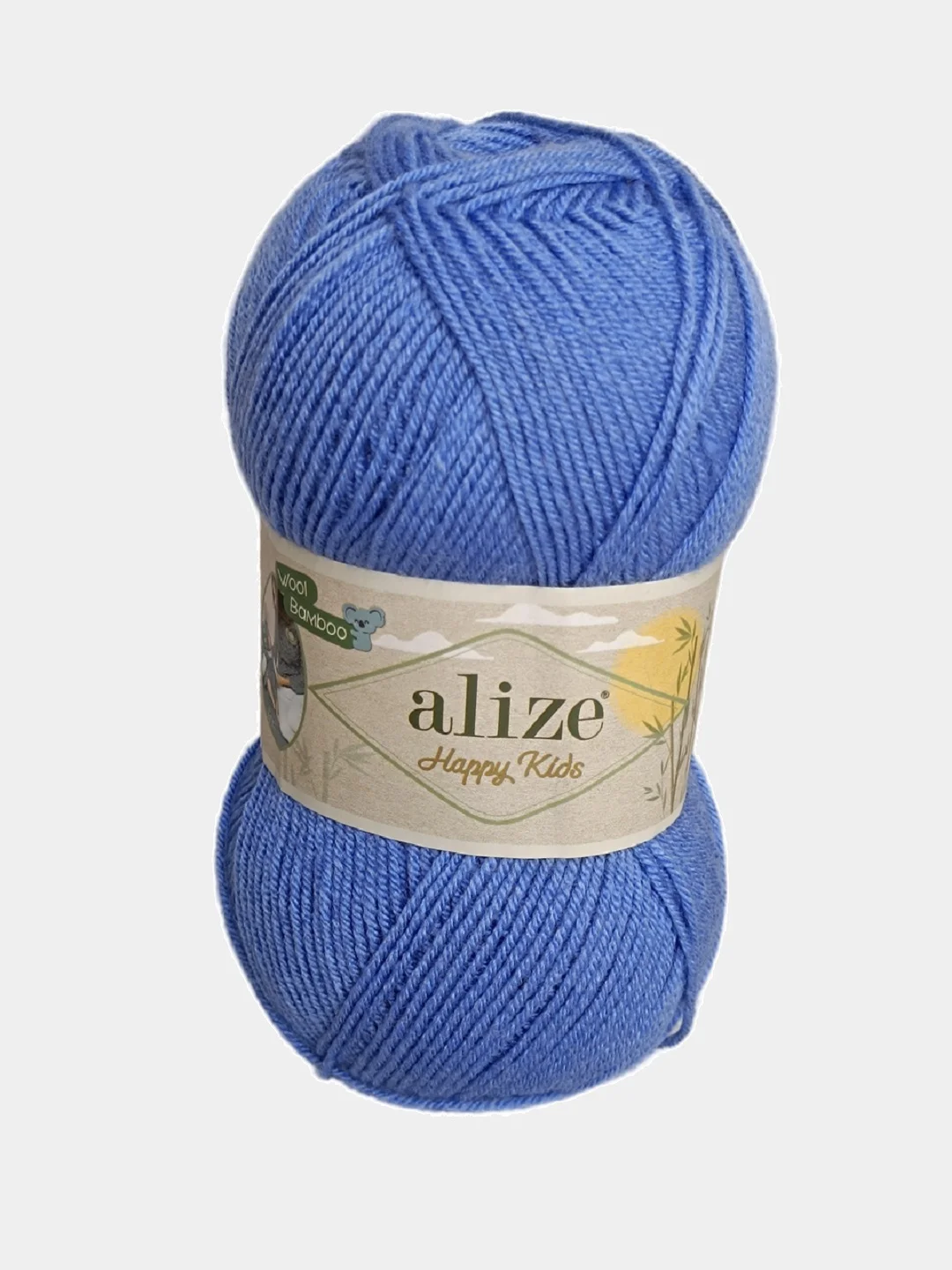 Синий пряжа Alize Happy Kids 10% бамбук, 65% акрил, 25% шерсть, 100гр 310м 1 шт