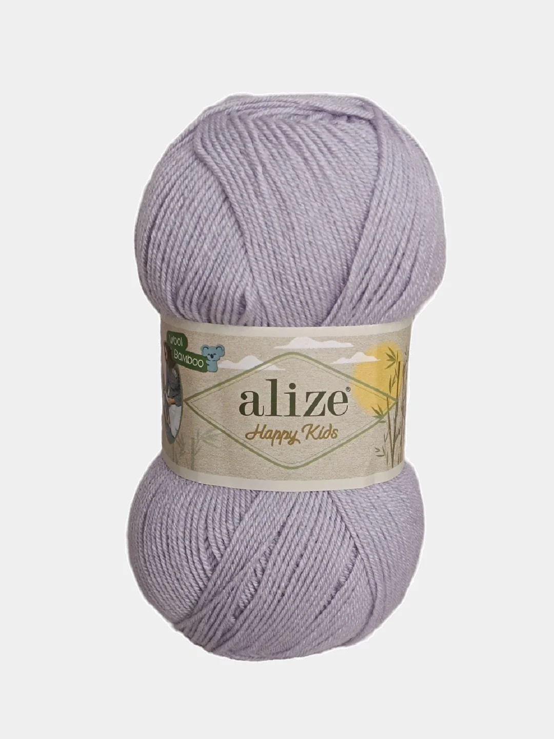 Серебряный пряжа Alize Happy Kids 10% бамбук, 65% акрил, 25% шерсть, 100гр 310м 1 шт