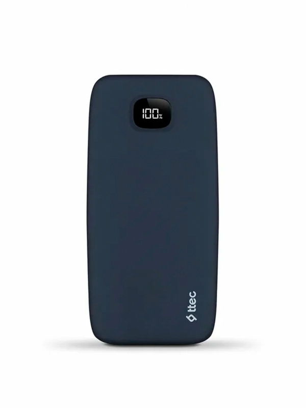 Внешний аккумулятор TTEC ChargeUp Pro LCD 10000mAh PD 20W Powerbank. Цвет: темно-синий