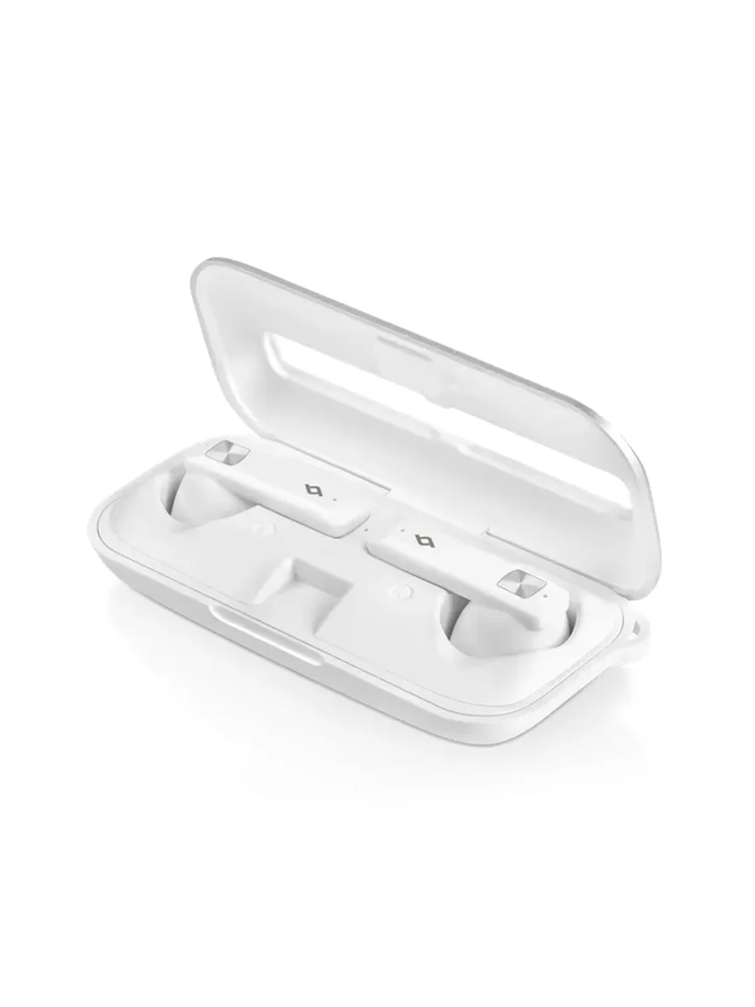 Белый беспроводная Bluetooth-гарнитура TTEC AirBeat Ultra Slim True Wireless Headsets.