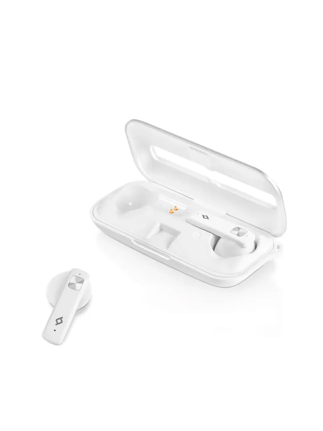 Белый беспроводная Bluetooth-гарнитура TTEC AirBeat Ultra Slim True Wireless Headsets.