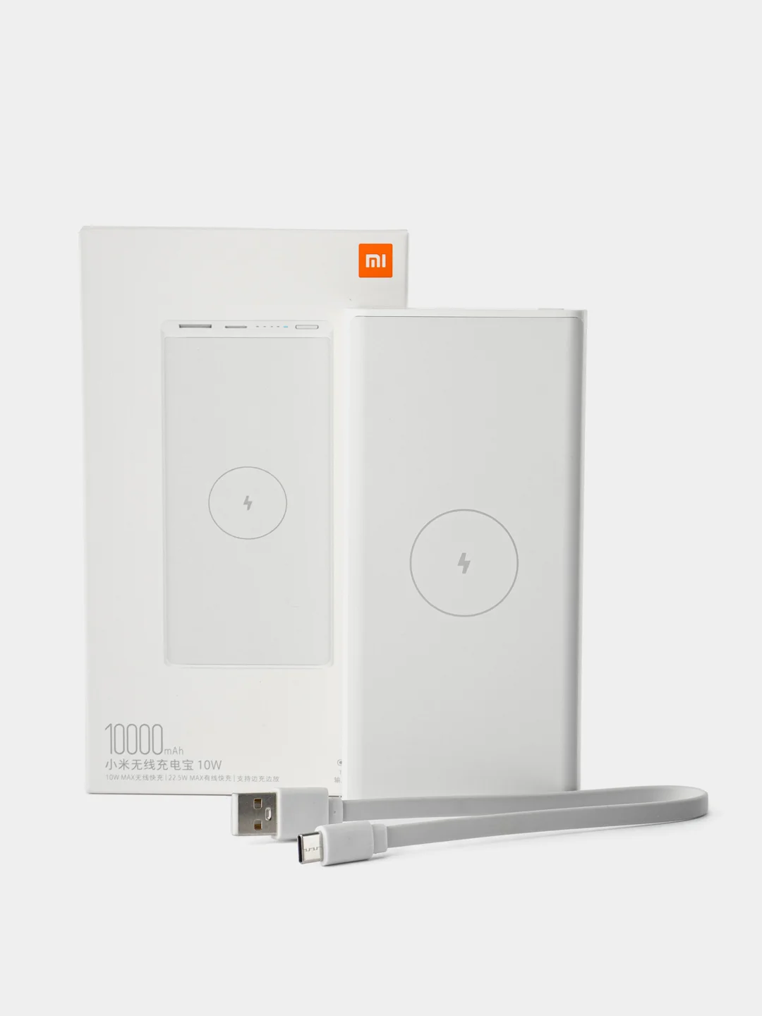 Белый wireless Power Bank 10000mAh