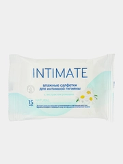 Влажные салфетки для интимной гигиены с ромашкой и аллантоином , INTIMATE 15 шт