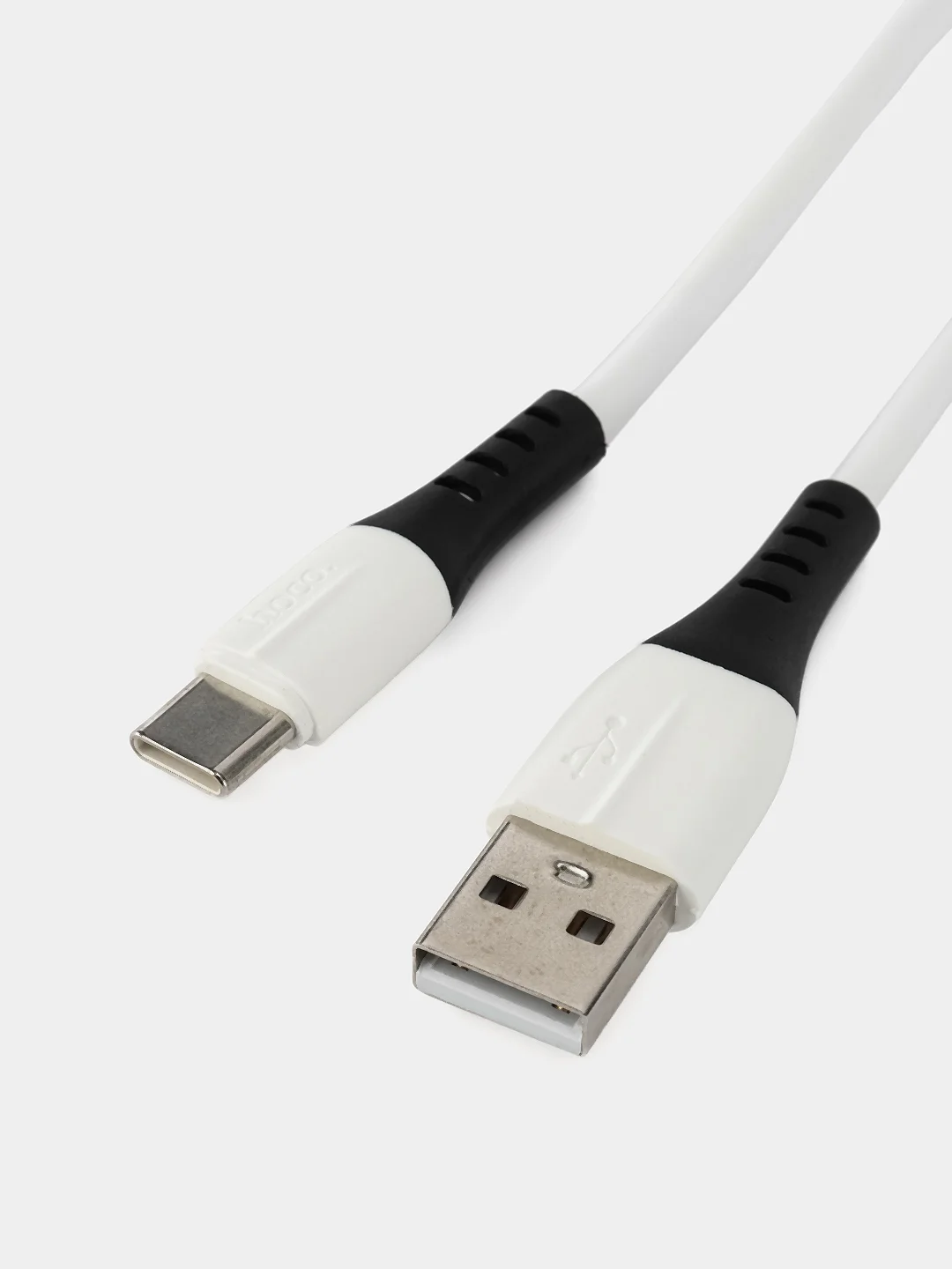 Белый usb - Type-C кабель для зарядки телефона Android / быстрая зарядка 3A / силикон, термостойкий