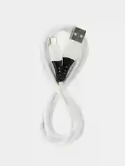 Белый usb - Type-C кабель для зарядки телефона Android / быстрая зарядка 3A / силикон, термостойкий
