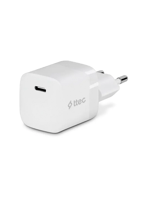 Сетевое зарядное устройство TTEC SmartCharger 30W PD USB-C Travel Charger. Цвет: белый