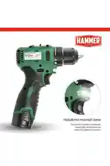 Аккумуляторная дрель-шуруповерт Hammer ACD12BLC + 2 акк. в кейсе