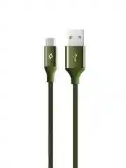 Зеленый кабель TTEC AlumiCable Micro USB Charge/Data Cable. Длина: 120см. Цвет: хаки зеленый
