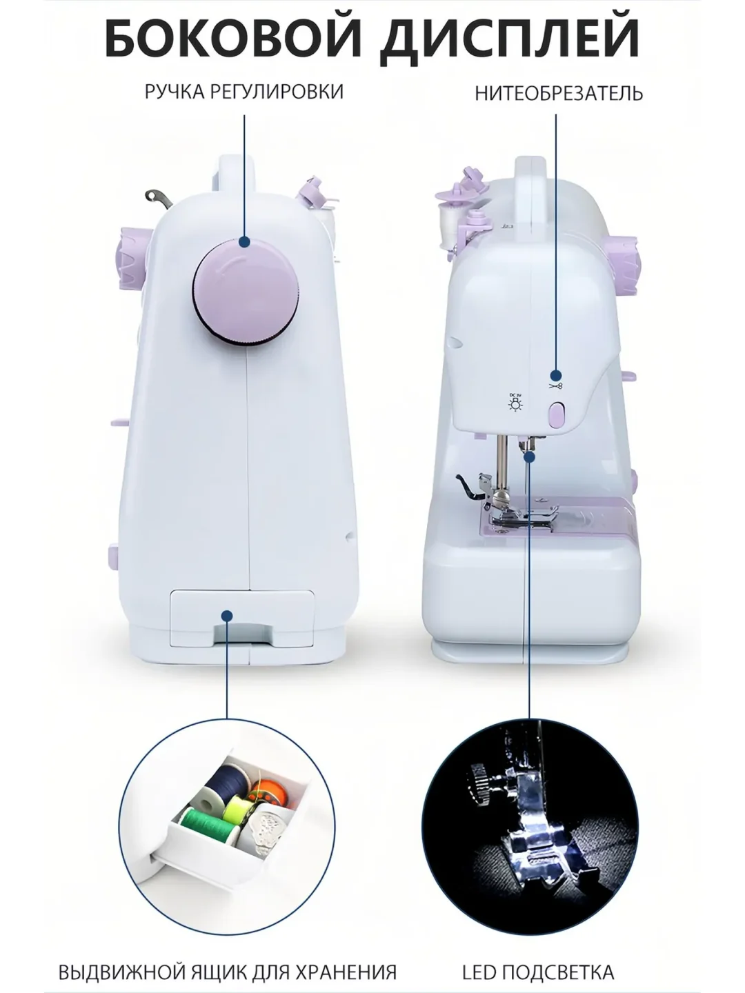 Фиолетовый швейная машина KaringBee FHSM-505G
